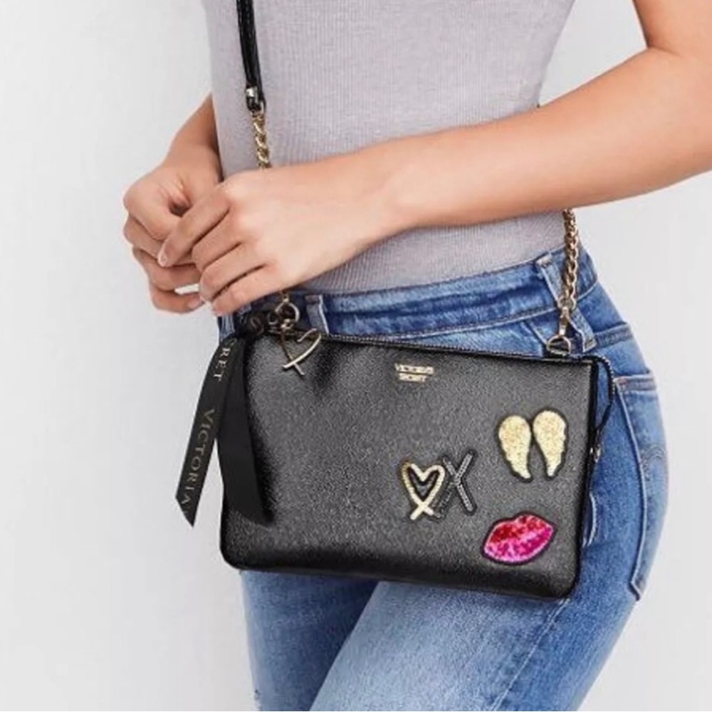 Victoria Secret Runaway Patch Glam Cross Body Purse